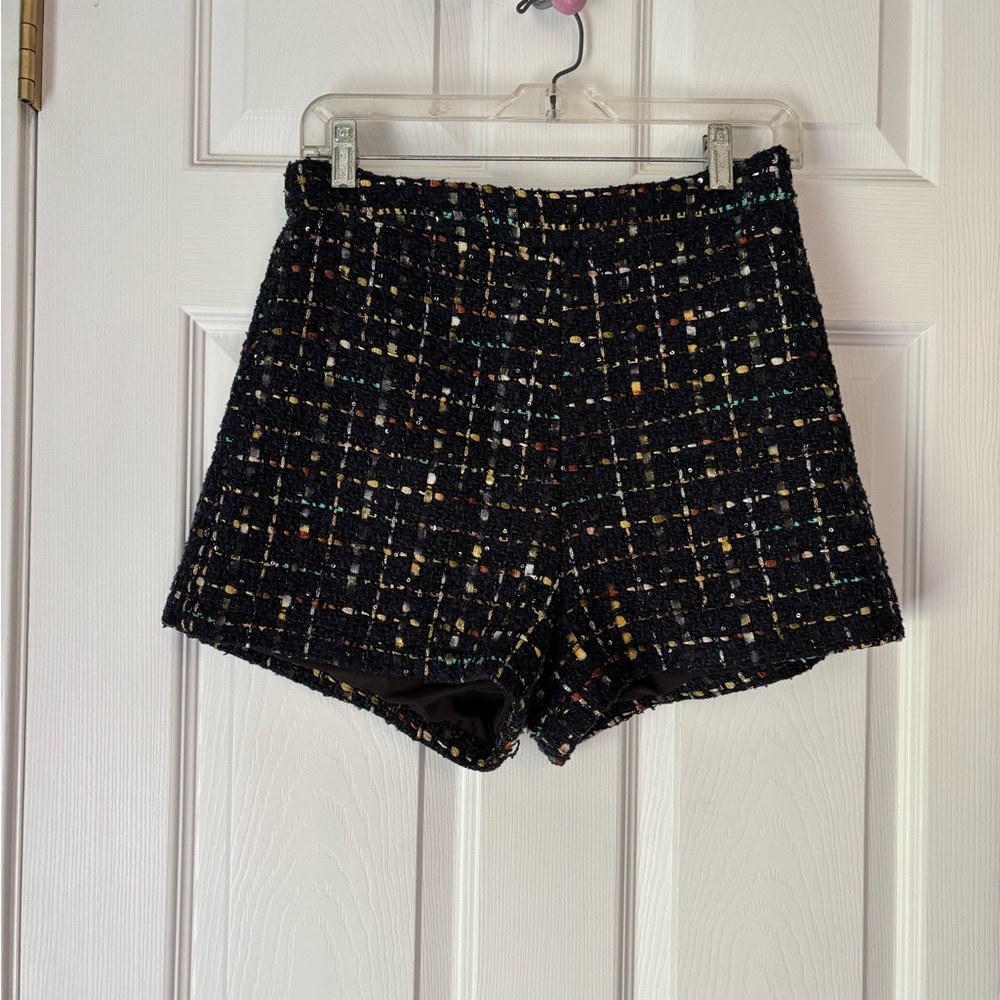 High Waist Black Tailored Shorts